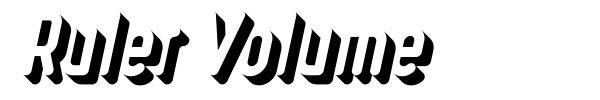 Ruler Volume font preview
